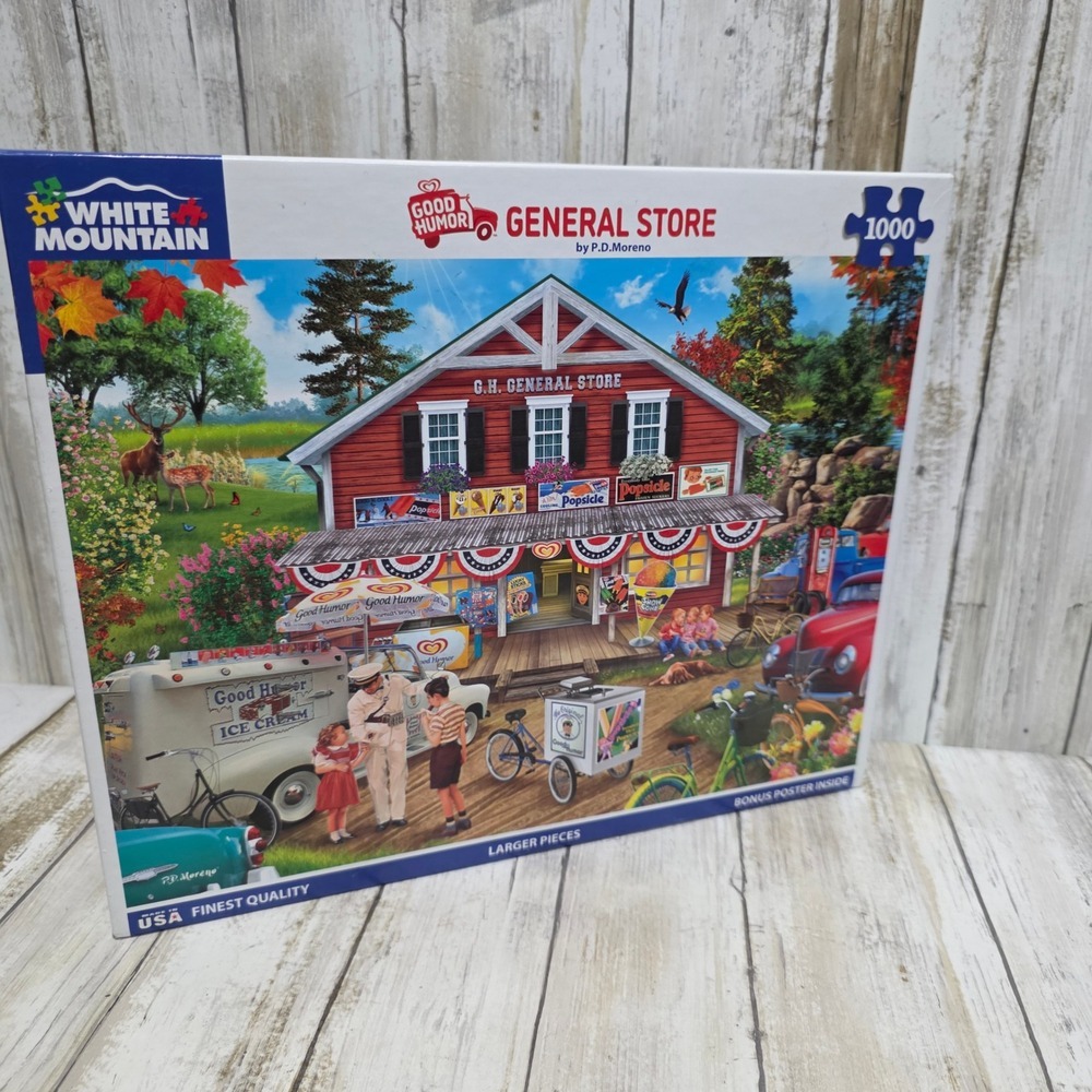 White Mountain Puzzles Good Humor General Store 1000 Piece Jigsaw Puzzle Moreno